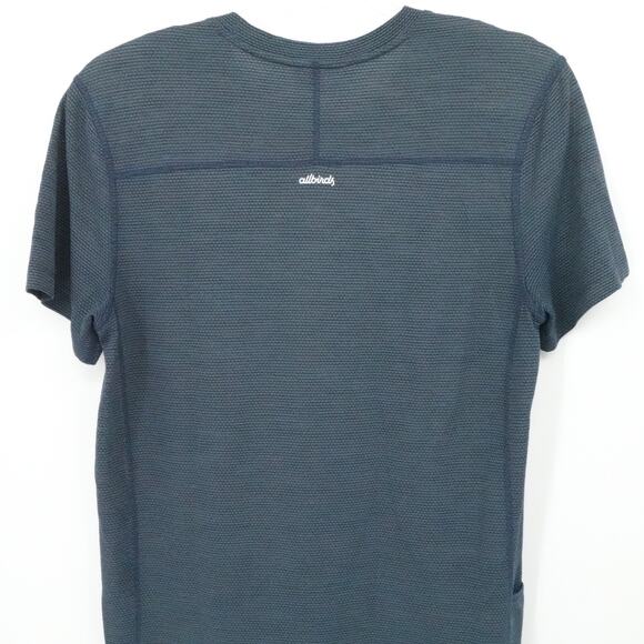 Allbirds Shirt Mens Medium Natural Run Tee Merino Wool Tencel Pocket Performance - Picture 8 of 12